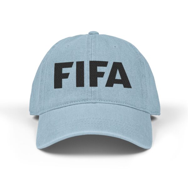 FIFA Embroidered Denim Hat — Light Blue Casual Baseball Cap