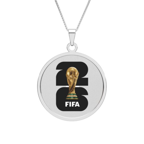 Round FIFA World Cup Photo Pendant Necklace — Soccer Fan Memorial Jewelry