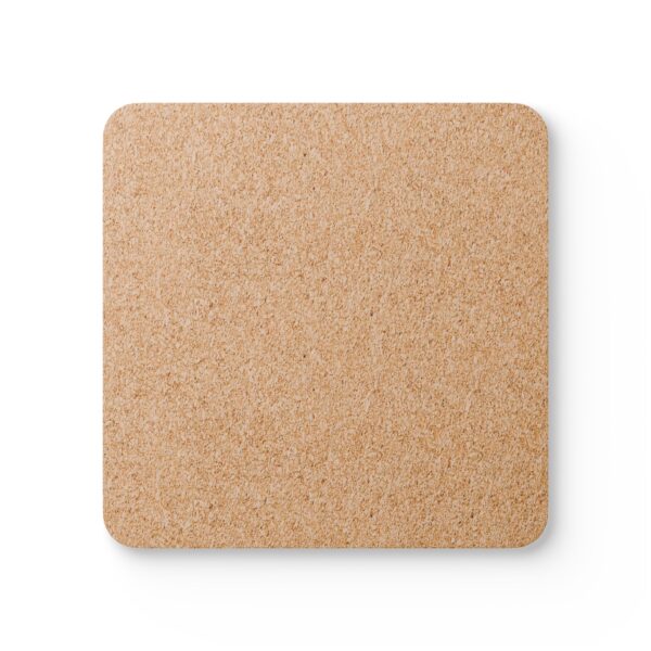 Cork Wood Coaster Set — Natural Square Cork Drink Coasters (4-Pack)