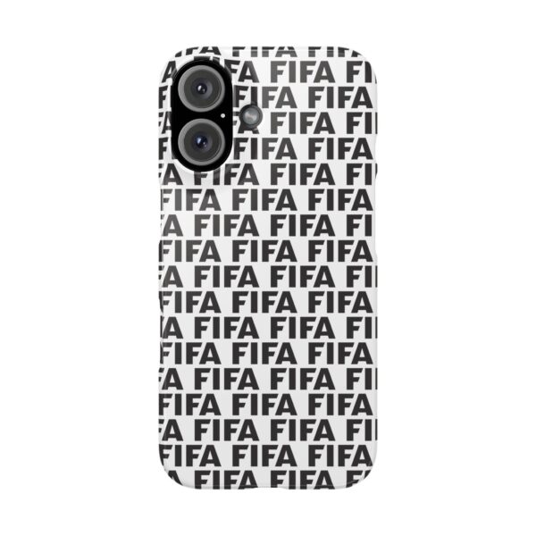 FIFA Repeat Pattern Snap Phone Case — Monochrome Logo Protective Cover