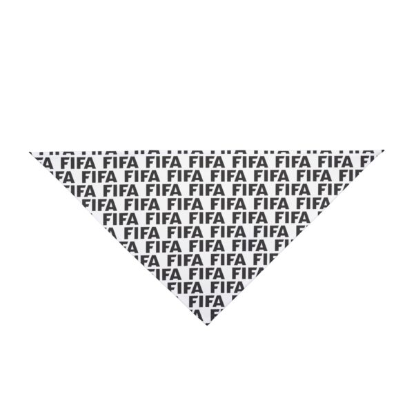 FIFA Logo Repeat Pet Bandana — Black & White Soccer Scarf for Dogs