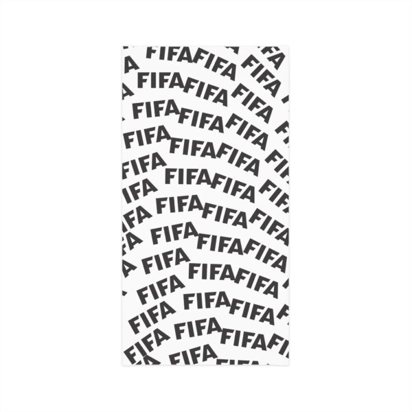 FIFA Logo Pattern Neck Gaiter — Black & White Sports Face Cover