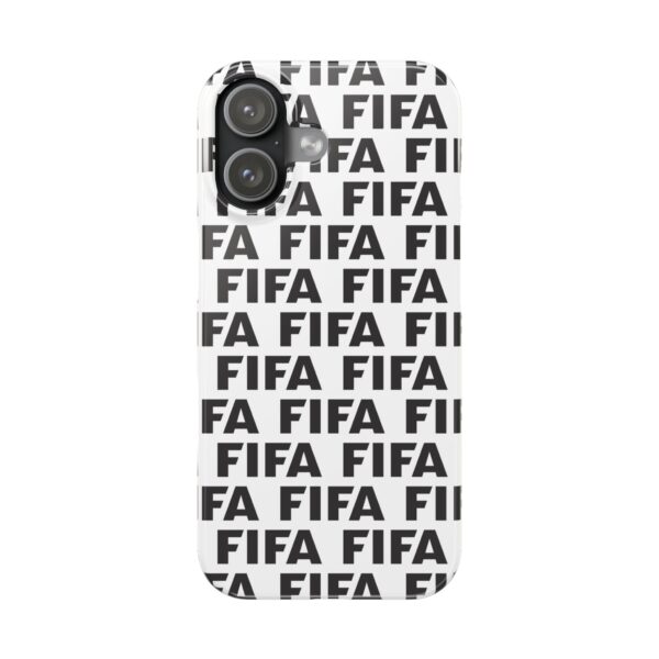 FIFA Repeat Slim Phone Case — Minimalist Monochrome Soccer Fan Cover