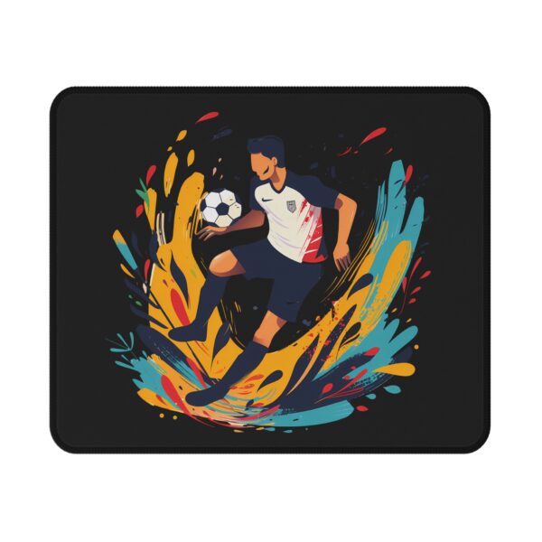 Soccer Splash Non-Slip Gaming Mouse Pad — Vibrant Football Player Design
