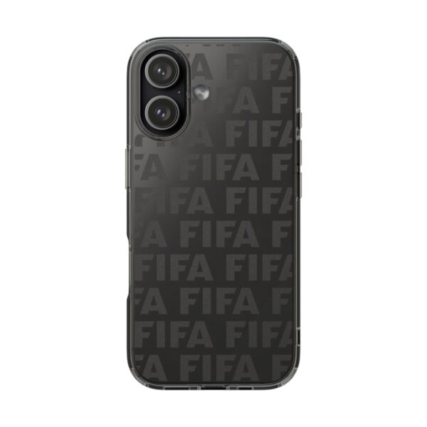 Clear Impact-Resistant Phone Case — Repeating FIFA Logo, Slim Protective Cover
