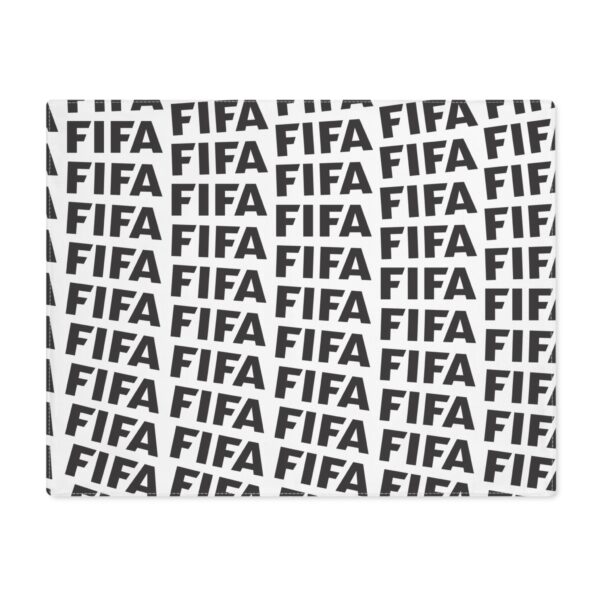 FIFA Pattern Placemat — Black & White Sports Table Mat for Soccer Fans