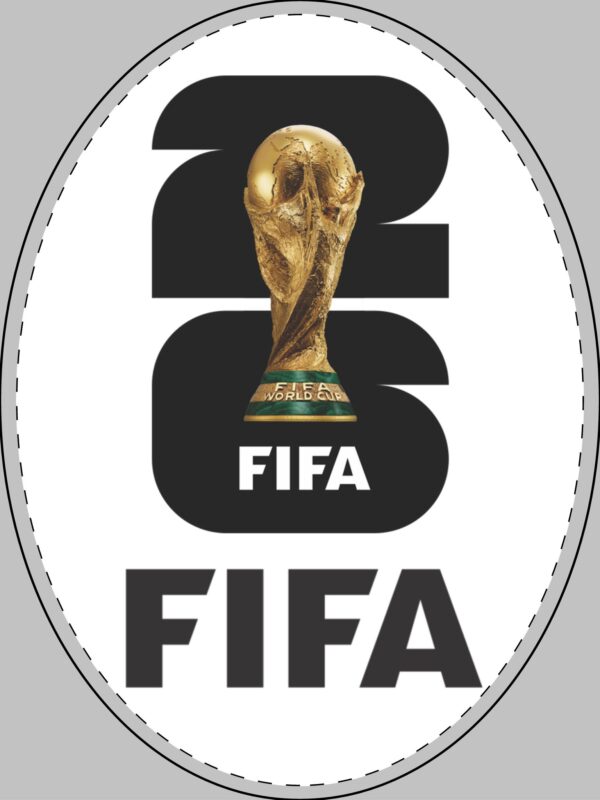 FIFA World Cup 2026 Oval Pendant - Soccer Trophy Logo Necklace