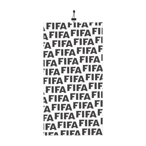 Neck Gaiter — Repeated FIFA Text Winter Face Mask with Drawstring