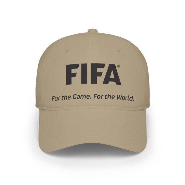 FIFA Low Profile Baseball Cap — "For the Game. For the World." Red Soccer Fan Hat