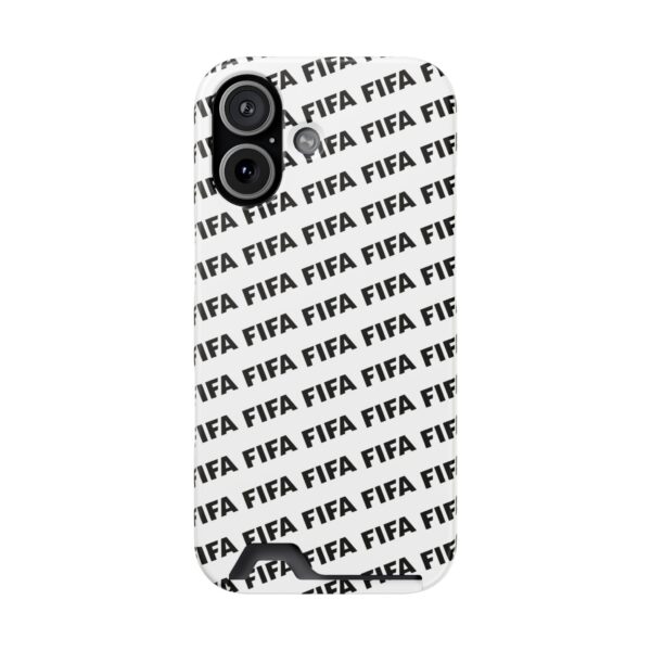 Phone Case with Card Holder — Repeating "FIFA" Logo Protective Wallet Case