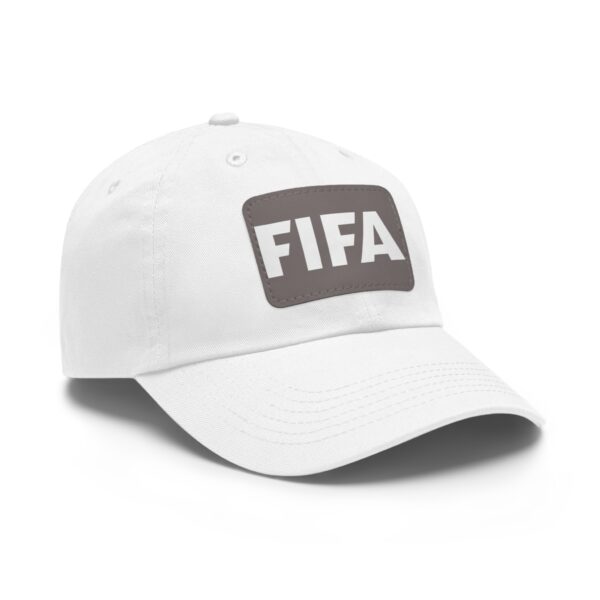 FIFA Leather Patch Dad Hat — Classic Soccer Baseball Cap