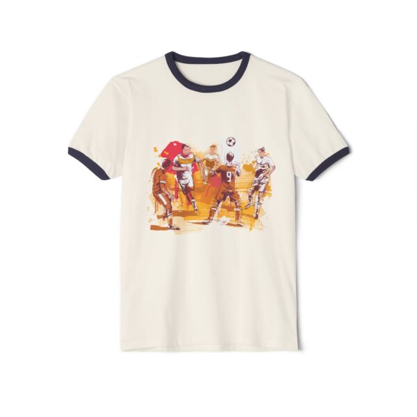 Soccer Action Ringer T-Shirt — Vintage FIFA Graphic