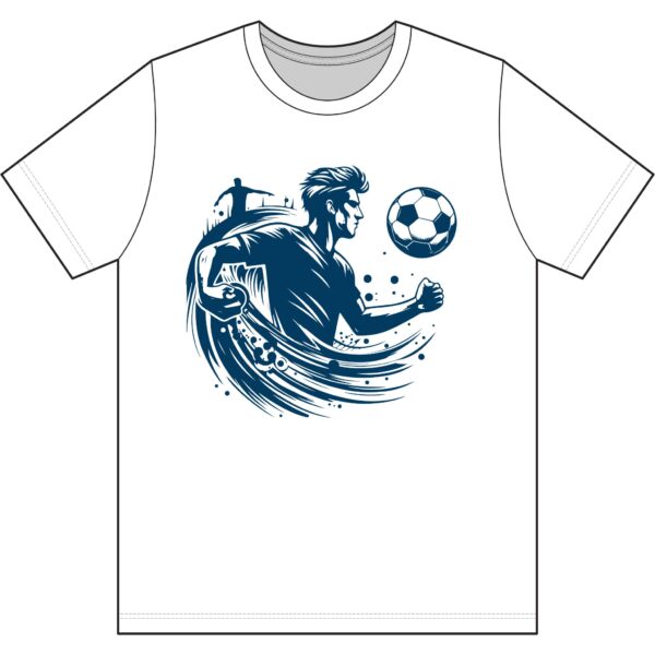 Soccer Wave Player T-Shirt – Dynamic Football Graphic Tee