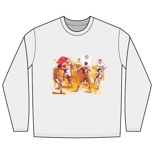 Soccer Players Long Sleeve Tee — FIFA Graphic Team Football Shirt