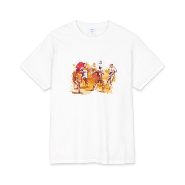 Soccer Watercolor Players T-Shirt — FIFA Back Logo Cotton Tee