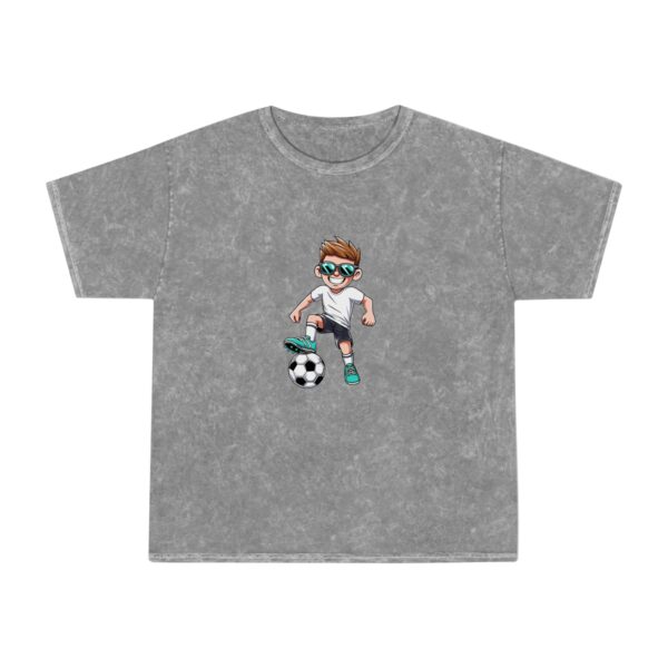 Kids' Soccer Player Mineral Wash T-Shirt — Youth Football Graphic Tee