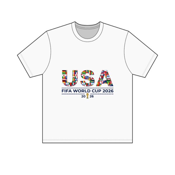 USA World Cup 2026 Tee — Men’s Soccer Fan Shirt with Flag Collage